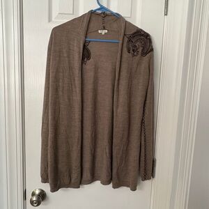 Maurices Embroidered Open Front Cardigan Women’s Medium
